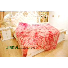 Wholesale Tibet Lamb Curly Sheepskin Leather Blanket